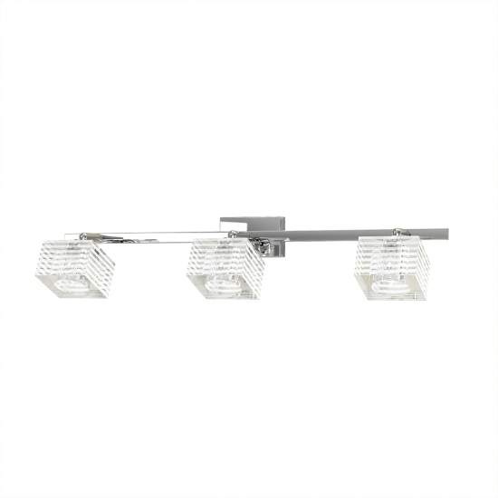 Applique Contemporanea Metropolitan Metallo Cromo Vetro Trasparente 3 Luci G9 1047_F3