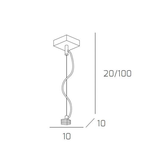 Sospensione Contemporanea Metropolitan Metallo Cromo Vetro Trasparente 1 Luce G9 1047_S1