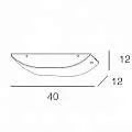 Applique Contemporanea Linear Mad Metallo E Vetro Bianco 2 Luci E27 40Cm 1075_A40