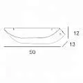 Applique Contemporanea Linear Mad Metallo E Vetro Bianco 2 Luci E27 50Cm 1075_A50