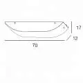 Applique Contemporanea Linear Mad Metallo E Vetro Bianco 3 Luci E27 70Cm 1075_A70