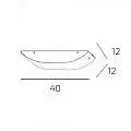 Applique Contemporanea Linear Metallo E Vetro Bianco 2 Luci E27 40Cm 1076_A40
