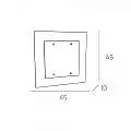 Plafoniera Moderna Tray Metallo E Vetro Bianco 2 Luci E27 1087_45-BI