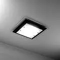 Plafoniera Moderna Tray Metallo Bianco Vetro Nero 4 Luci E27 1087_60-NE