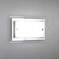 Applique Moderna Tray Metallo E Vetro Bianco 1 Luce E27 1087_AP-BI