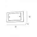 Applique Moderna Tray Metallo E Vetro Bianco 1 Luce E27 1087_AP-BI