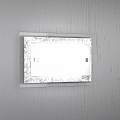 Applique Moderna Tray Metallo Bianco Vetro Foglia Argento 1 Luce E27 1087_AP-FA