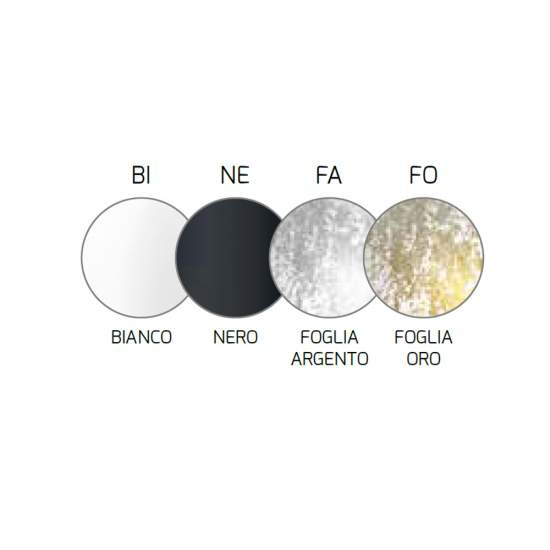 Applique Moderna Tray Metallo Bianco Vetro Foglia Argento 1 Luce E27 1087_AP-FA