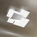 Applique Contemporanea Shadow Metallo E Vetro Bianco 4 Luci E27 71Cm 1088_70-BI