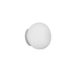 Applique Contemporanea Soft Metallo Cromo Vetro Acidato Opaco 1 Luce E27