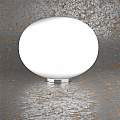 Lampada Da Scrivania Contemp Soft Metallo Cromo Vetro Acidato Opaco E27 45Cm 1092_LT45