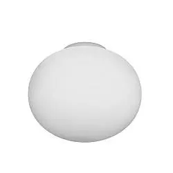 Plafoniera Contemporanea Soft Metallo Cromo Vetro Acidato Opaco 1 Luce E27 35Cm