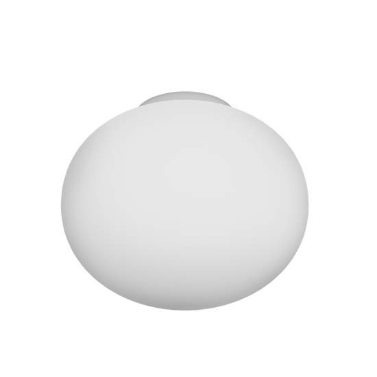 Plafoniera Contemporanea Soft Metallo Cromo Vetro Acidato Opaco 1 Luce E27 35Cm 1092_PL35