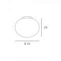 Plafoniera Contemporanea Soft Metallo Cromo Vetro Acidato Opaco 1 Luce E27 35Cm 1092_PL35