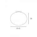 Plafoniera Contemporanea Soft Metallo Cromo Vetro Acidato Opaco 1 Luce E27 45Cm 1092_PL45