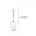 Sospensione Contemporanea Soft Metallo Cromo Vetro Acidato Opaco 1 Luce E14 1092_S18