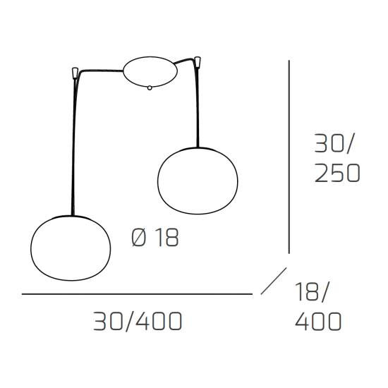 Sospensione Contemp Decentratori Soft Metallo Cromo Vetro Acidato Opaco 2 E14 1092_S2-18