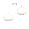 Sospensione Contemp Decentratori Soft Metallo Cromo Vetro Opaco 2 Luci E27 28Cm 1092_S2-28