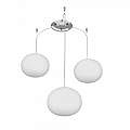 Sospensione Contemp Decentratori Soft Metallo Cromo Vetro Opaco 3 Luci E14 1092_S3-18