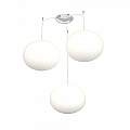 Sospensione Contemp Decentratori Soft Metallo Cromo Vetro Opaco 3 Luci E27 28Cm 1092_S3-28