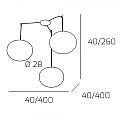 Sospensione Contemp Decentratori Soft Metallo Cromo Vetro Opaco 3 Luci E27 28Cm 1092_S3-28
