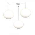 Sospensione Contemp Decentratori Soft Metallo Cromo Vetro Opaco 3 Luci E27 35Cm 1092_S3-35