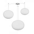 Sospensione Contemp Decentratori Soft Metallo Cromo Vetro Mix Opaco 3 E27 1092_S3-MIX