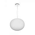 Sospensione Contemporanea Soft Metallo Cromo Vetro Acidato Opaco 1 Luce E27 35Cm 1092_S35
