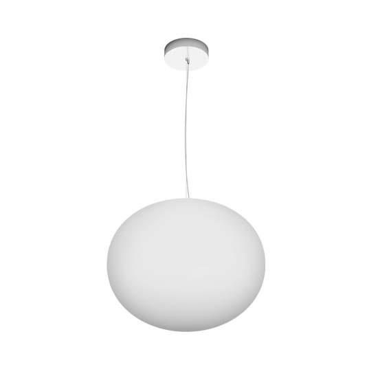 Sospensione Contemporanea Soft Metallo Cromo Vetro Acidato Opaco 1 Luce E27 35Cm 1092_S35