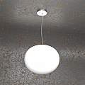 Sospensione Contemporanea Soft Metallo Cromo Vetro Acidato Opaco 1 Luce E27 35Cm 1092_S35