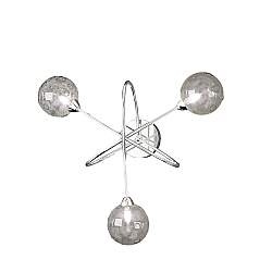Applique Contemporanea Super Ball Metallo Cromo Vetro Pirex 3 Luci G9 Applique Contemporanea Super Ball Metallo Cromo Vetro Pirex 3 Luci G9
