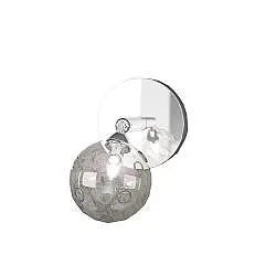 Applique Contemporanea Super Ball Metallo Cromo Vetro Pirex 1 Luce G9
