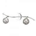 Applique Contemporanea Orizz Super Ball Metallo Cromo Vetro Pirex 2 Luci G9 1109_F2