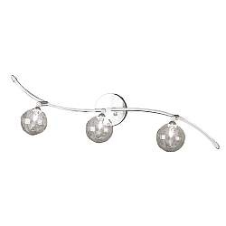 Applique Contemporanea Orizz Super Ball Metallo Cromo Vetro Pirex 3 Luci G9 Applique Contemporanea Orizz Super Ball Metallo Cromo Vetro Pirex 3 Luci G9
