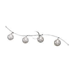 Applique Contemporanea Orizz Super Ball Metallo Cromo Vetro Pirex 4 Luci G9 Applique Contemporanea Orizz Super Ball Metallo Cromo Vetro Pirex 4 Luci G9