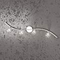 Applique Contemporanea Orizz Super Ball Metallo Cromo Vetro Pirex 4 Luci G9 1109_F4