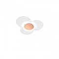 Applique Contemporanea Clover Metallo Foglia Rame Vetro Bianco 3 Luci E27 1114_45-FR