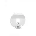 Abatjour Contemporaneo Clover Metallo Cromo Vetro Bianco 1 Luce G9 1114_P-CR