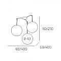Sospensione Contemporanea Moon Metallo Cromo Vetro Bianco 3 Luci E27 D.40Cm 1117_S3-40-BI