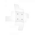 Plafoniera Moderna Tetris Metallo Bianco Vetro 4 Luci E27B55Cm 1120_55