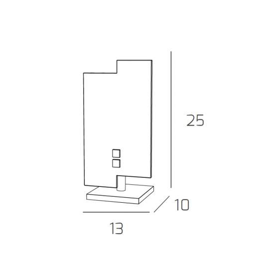 Abatjour Moderno Tetris Metallo Bianco Vetro 1 Luce G9 1120_P