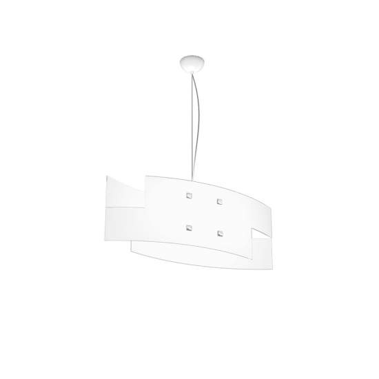 Sospensione Moderna Tetris Metallo Bianco Vetro 1 Luce E27 1120_S55