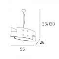 Sospensione Moderna Tetris Metallo Bianco Vetro 1 Luce E27 1120_S55