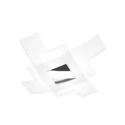 Plafoniera Moderna Tetris Color Metallo Cromo Vetro Bianco 4 Luci E27 75Cm