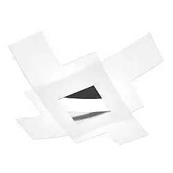 Plafoniera Moderna Tetris Color Metallo Cromo Vetro Bianco 4 Luci E27 95Cm
