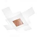 Plafoniera Moderna Tetris Color Metallo Foglia Rame Vetro Bianco 4 Luci E27 95Cm 1121_95-FR