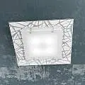 Applique Contemporanea Stripes Metallo Bianco Vetro Serigrafato 4 Luci E27 1123_60