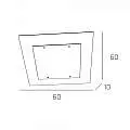 Applique Contemporanea Stripes Metallo Bianco Vetro Serigrafato 4 Luci E27 1123_60