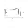 Applique Contemporanea Stripes Metallo Bianco Vetro Serigrafato 2 Luci E27 46Cm 1123_AG