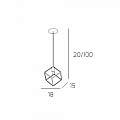 Sospensione Moderna Frame Metallo Cromo 1 Luce G9 1125_S1